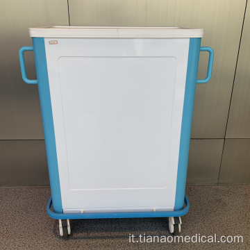 Carrello opzionale per cartelle cliniche in alluminio color alluminio